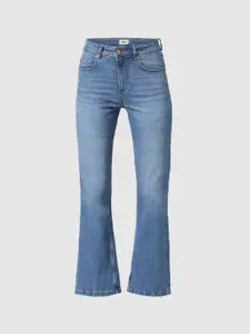 ONLY Women Flared Low Distress Light Fade Stretchable Jeans