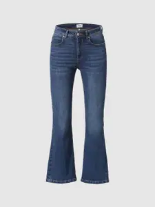 ONLY Women Flared Low Distress Light Fade Stretchable Jeans