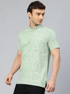 Majestic Man Men Floral Printed Pure Cotton Kurta
