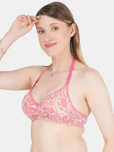 KOMLI Floral Bra Full Coverage Lightly Padded