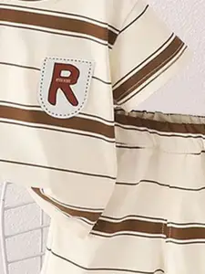 INCLUD Boys Striped T-shirt With Shorts