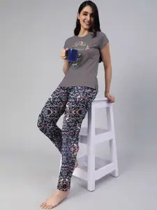 LYRA Women Printed Night suit