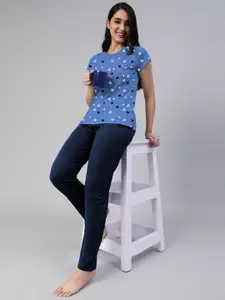 LYRA Women Printed Night suit