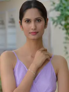 Ornate Jewels 925 Silver American Diamond Station Bracelet