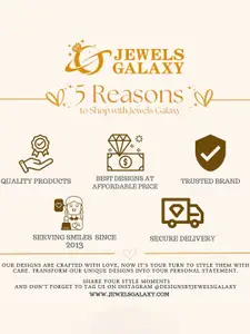 Jewels Galaxy Set of 2 Gold Plated Adjustable Finger Ring