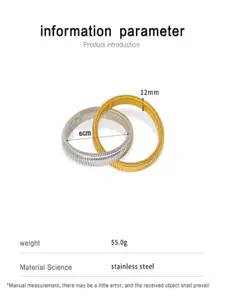 AQUASTREET 18K Gold-Plated 12 mm Waterproof Duo Snake Bangle