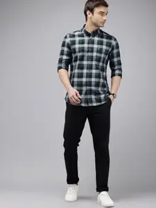 Arrow Sport Slim Fit Tartan Checked Pure Cotton Casual Shirt