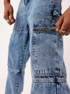 Kook N Keech Men Urban Cool Boyfriend Fit Faded Cargo Jeans