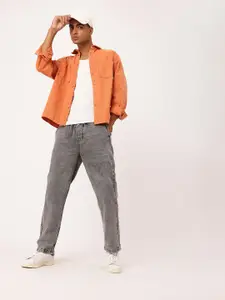 Kook N Keech Men Grunge Vibe Heavy Faded Pajama Fit Jeans