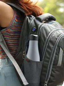 Pexpo Infinity Grey Printed ISI Certified Thermosteel Hot & Cold Flask Water Bottle 750ml