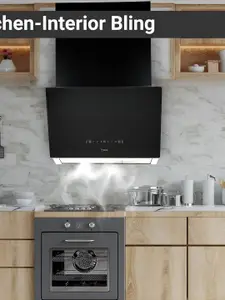 Prestige Provo 600 Black Kitchen Hood Chimney