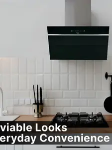 Prestige Zara 900 Silver toned Glass Revolutionary Motion Sensor Chimney