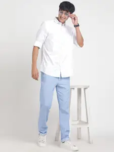 Turtle Men Micro Disty Printed Spread Collar Pure Cotton Formal Shirt