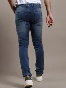 Turtle Men Narrow Tapered Fit Light Fade Stretchable Clean Look Jeans
