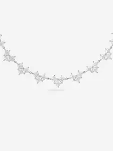 Kushal's Fashion Jewellery Rhodium-Plated Necklace