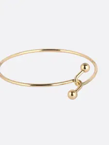 Adwitiya Collection Women Brass Gold-Plated Kada Bracelet