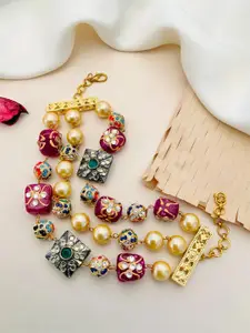 ABDESIGNS Artificial Stones and Beads Link Bracelet