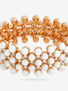 Kushal's Fashion Jewellery Gold-Plated Metal Bangle-Style Bracelet