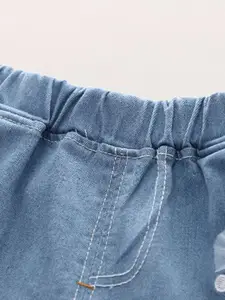 StyleCast x Revolte Girls Embroidered Round Neck T-shirt With Shorts