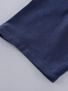 StyleCast x Revolte Boys White & Blue Animal Printed Mandarin Collar Shirt with Shorts