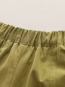 StyleCast x Revolte Boys Green & White Striped T-shirt & Shorts