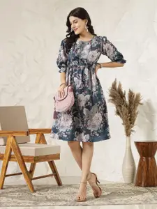 Stylum Floral Print A-Line Dress
