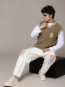 The Roadster Lifestyle Co. Knitted Varsity Sweater Vest