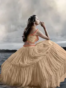 ODETTE Embellished Thread Work Made to Measure Lehenga & Blouse With Dupatta