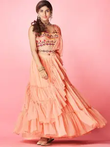 ODETTE Embellished Made to Measure Lehenga & Blouse With Dupatta