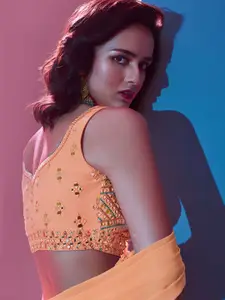 ODETTE Embellished Mirror Work Made to Measure Lehenga & Blouse With Dupatta