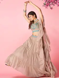 ODETTE Embellished Made to Measure Lehenga & Blouse With Dupatta