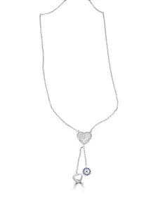 925 SILLER 925 Pure Silver Zircon Studded Evil Eye Protection Charm Pendant