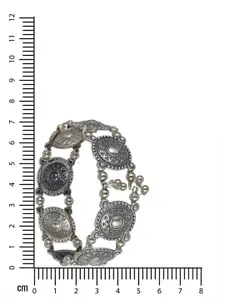 Jazz and Sizzle Women Silver-Toned Brass Silver-Plated Bangle-Style Bracelet