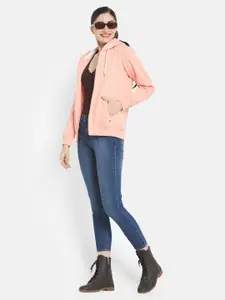 Monte Carlo Women Pink Hooded Sweatshirt