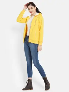 Monte Carlo Women Yellow Hooded Sweatshirt