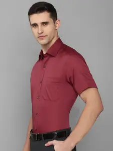 Louis Philippe Men Maroon Formal Shirt
