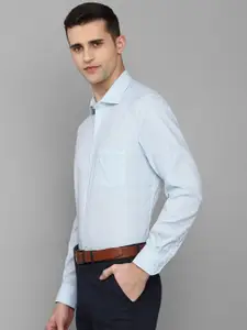 Louis Philippe Men Blue Checked Formal Shirt