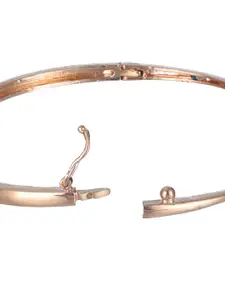 Jazz and Sizzle Women  American Diamond Rose Gold-Plated Bangle-Style Bracelet
