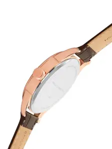 French Connection Men Brown Dial & Brown Textured Straps Analogue Chronograph Watch FCP31R