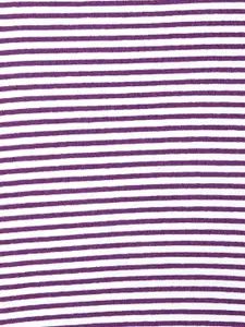 Dreamz by Pantaloons Women Purple & White Striped Cotton Lounge T-shirt