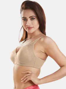 Dazzle Nude-Coloured Solid Everyday Bra
