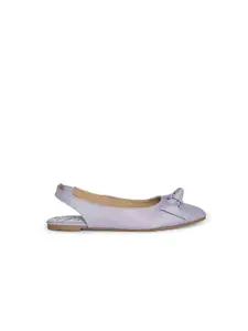 Pantaloons Junior Girls Purple Bows Embellished Ballerinas Flats