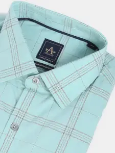 Arrow Men Slim Fit Windowpane Checked Cotton Formal Shirt