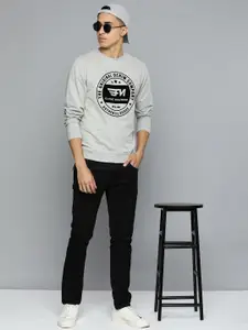 Flying Machine Men Grey Printed Sweatshirt