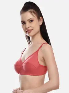 FIMS Orange Solid Sports Bra