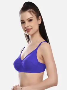FIMS Women Blue Solid Non Padded Bra