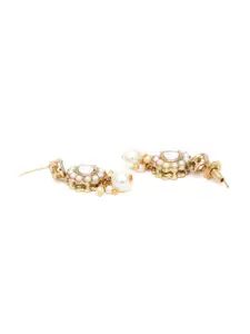 KARATCART Set of 3 Gold-Plated Classic Chandbalis Earrings