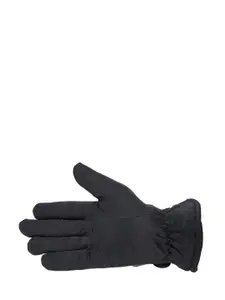 ELLIS Men Grey Self Design Gloves