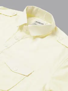 hangup trend Men Yellow Pure Cotton Pathani Kurta with Pyjama Set