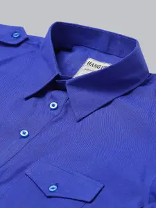 hangup trend Men Blue Pure Cotton Kurta with Patiala